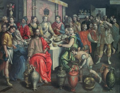 Les Noces de Cana, 1597 - Maarten de studio of Vos